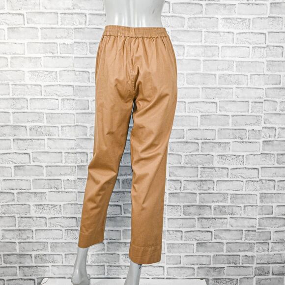 Aiayu Women's Elastic Wasit Crop Pants in Beige Cotton size XS - Picture 2 of 11